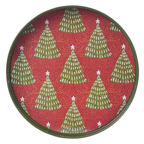 15" Round Tray in Filigree Tree