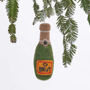 Felt Champagne Ornament