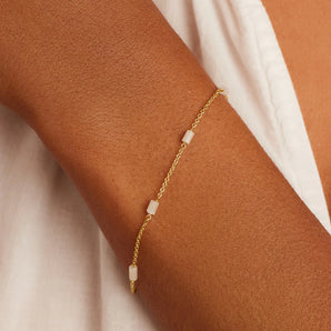 Tatum Bead Bracelet in White