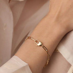 Heart Padlock Bracelet