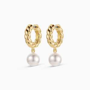 Pearl Crew Hoops