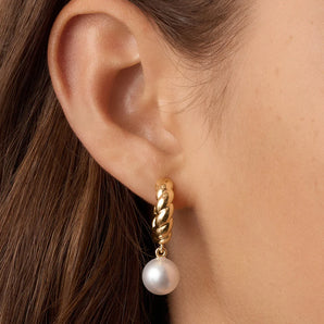 Pearl Crew Hoops