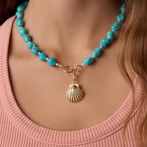 Gold Scallop Shell Parker Charm