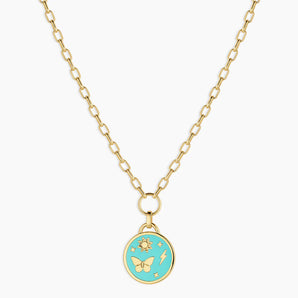 Lightning Strikes Coin Necklace