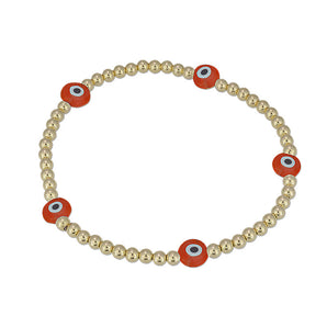 3mm Evil Eye in Red