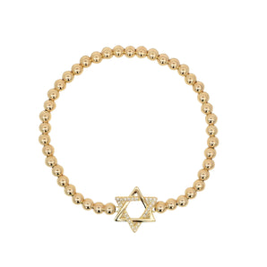 Star of David Baguette/Plain Bracelet