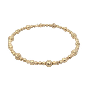 Alternating Beads Bracelet in Gold