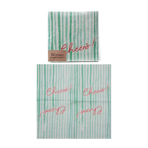Cocktail Napkins with Stripes