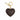 Leather Heart Keychain in Dark Brown