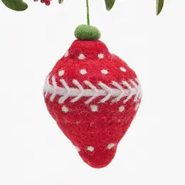 Bauble Felt Ornament in Red