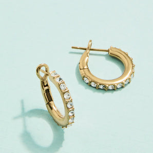 Water Resistant Classic Crystal Hoop