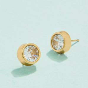 Water Resistant Lighthouse Cz Stud Earrings