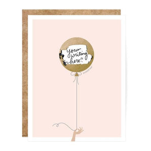 Scratch-off Card - Pink & Gold Balloon - Birthday/Everyday