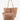 Departure Perforated Tote in Pink/Cream