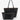 Departure Perforated Tote in Black/Nude