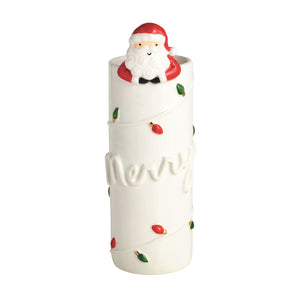 Merry Hanging Santa Vase