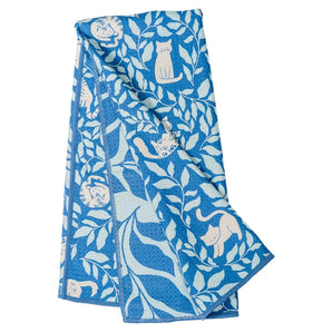 Anywhere Towel in Cat Club Royal Blue
