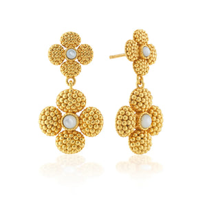Berry Clover Duo Earring in MOP