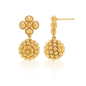 Berry Clover Drop Earrings