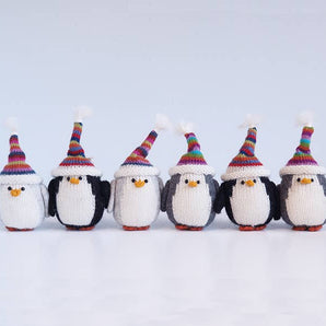 Penguin with Multi-Colored Hat Ornament