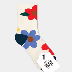 Great Flower Crew Socks