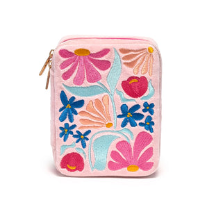 Velvet Jewelry Case in Feminine Florals