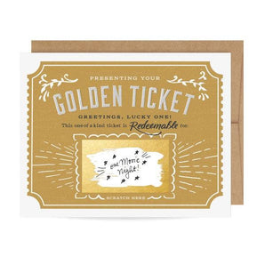 Scratch-off Card -  Golden Ticket - Birthday/Everyday