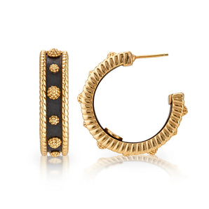 Berry Hoop Earring in Ebony/Medium
