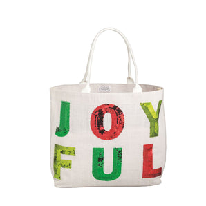 White Joyful Tote