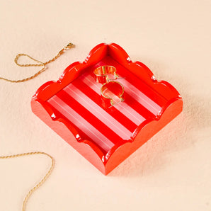 Trinkey Tray in Peppermint Stripes