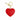 Leather Heart Keychain in Red