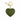 Leather Heart Keychain in Olive