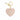 Leather Heart Keychain in Nude