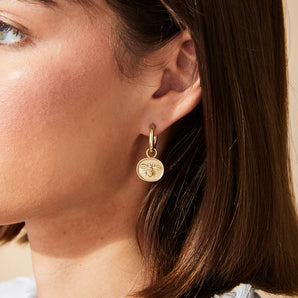 Water Resistant Mason Bee Convertible Hoop Earring