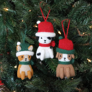 Holiday Puppy Ornaments