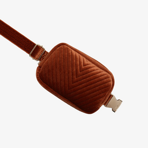 Aerin Velvet Belt Bag in Rust