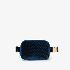 Aerin Velvet Belt Bag in Teal