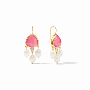 Aquitaine Chandelier Earring in Peony Pink