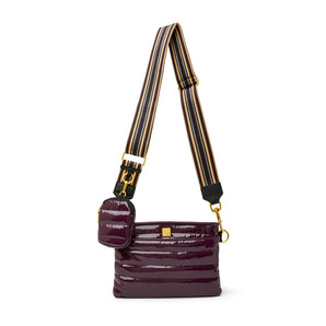 Downtown Crossbody Aubergine Patent