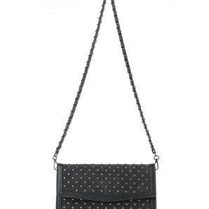 Beth Clutch in Black Suede