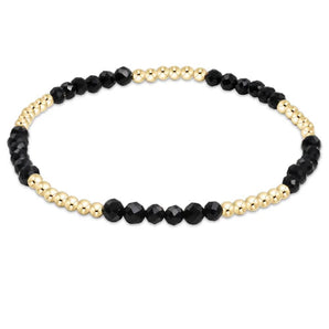 Blissful Pattern 2.5mm Bracelet in Faceted Onyx