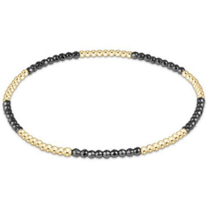 Blissful 2mm Bracelet in Hematite