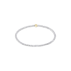 2mm Bracelet in Silver/Hematite