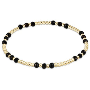 Gemstone Joy 3mm Bracelet in Faceted Onyx