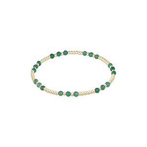 Gemstone Joy 3mm Bracelet in Green Onyx