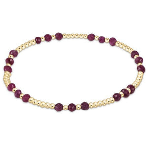 Gemstone Joy 3mm Bracelet in Ruby