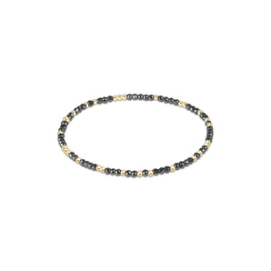 Hope Unwritten 2mm Bracelet in Silver/Hematite