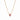 Pave Teardrop Delicate Necklace in Pink Tourmaline