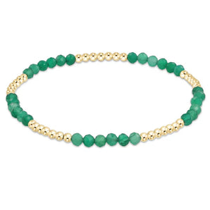 Blissful Pattern 2.5mm Bracelet in Green Onyx
