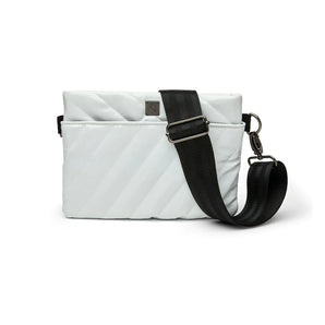 Diagonal Bum Bag 2.0 White Patent